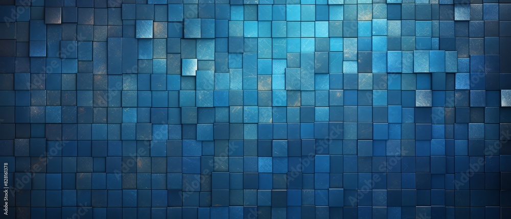 Metallic Azure Opulence Intricate Linear Patterns on a Background of Small Squares.
Metallic Azure Opulence Intricate Linear Patterns on a Background of Small Squares.