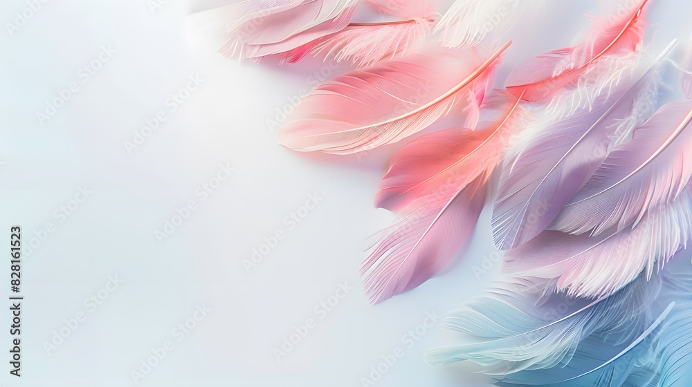 Fototapeta premium pastel feather abstract background texture