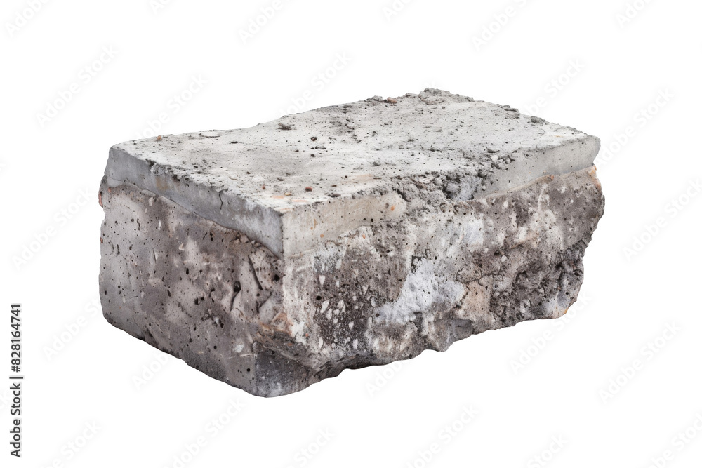 Concrete sample, isolated white background, PNG di-cut style, realistic photo style, object as model Concrete sample, isolated white background, PNG di-cut style, realistic photo style, object as model