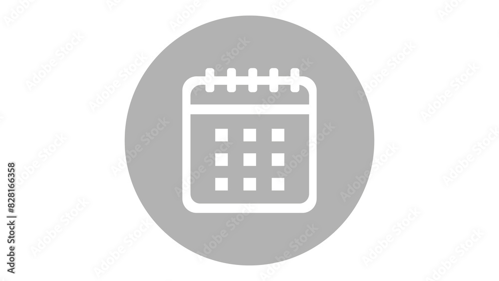Calendar button design illustration
