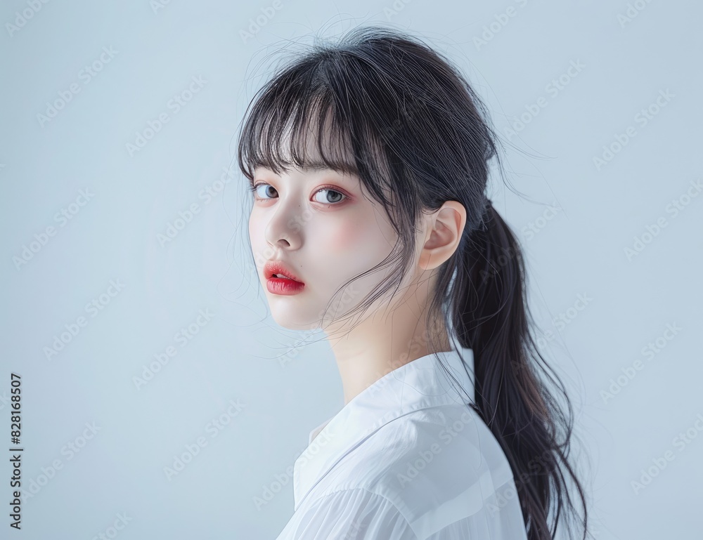 A beautiful female Asian model, posing for the camera, close up shot, photoshoot, photography A beautiful female Asian model, posing for the camera, close up shot, photoshoot, photography