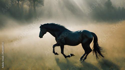AI image generated black stallion
