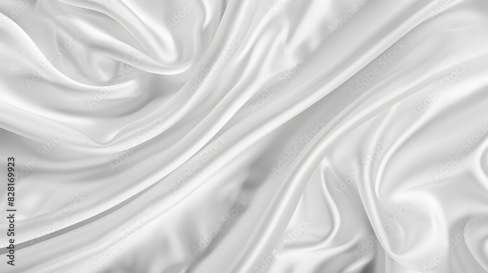 White ripple silk fabric surface, display as background. copy space, mockup, presentation. White ripple silk fabric surface, display as background. copy space, mockup, presentation.