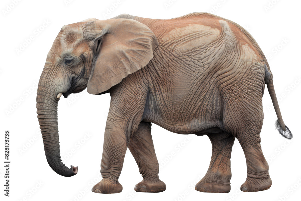 Elephant, isolated on solid white background, PNG di-cut style, realistic photo style, object as model Elephant, isolated on solid white background, PNG di-cut style, realistic photo style, object as model