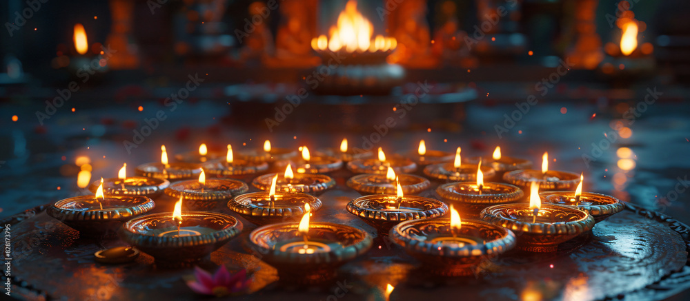 illustation of Happy Diwali, festival of lights tradition Diya oil lamps. Indian biggest festival
illustation of Happy Diwali, festival of lights tradition Diya oil lamps. Indian biggest festival