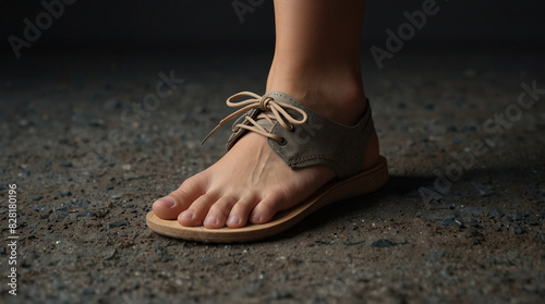 barefoot shoes with foot 