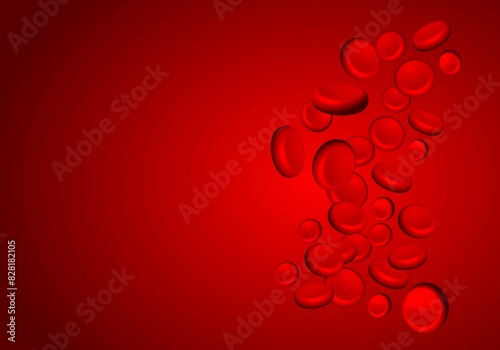 blood diseases with a background of red blood cells. Healthcare Medicine and Anemia and Leukemia Red blood cell hemoglobin deficiency
