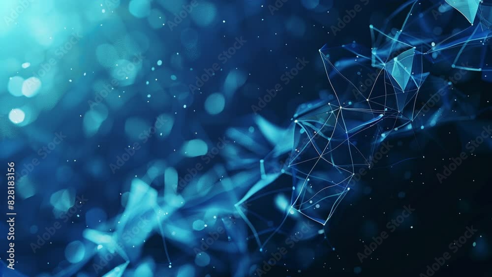 abstract cg motion digital background triangle plexus blue loop abstract cg motion digital background triangle plexus blue loop