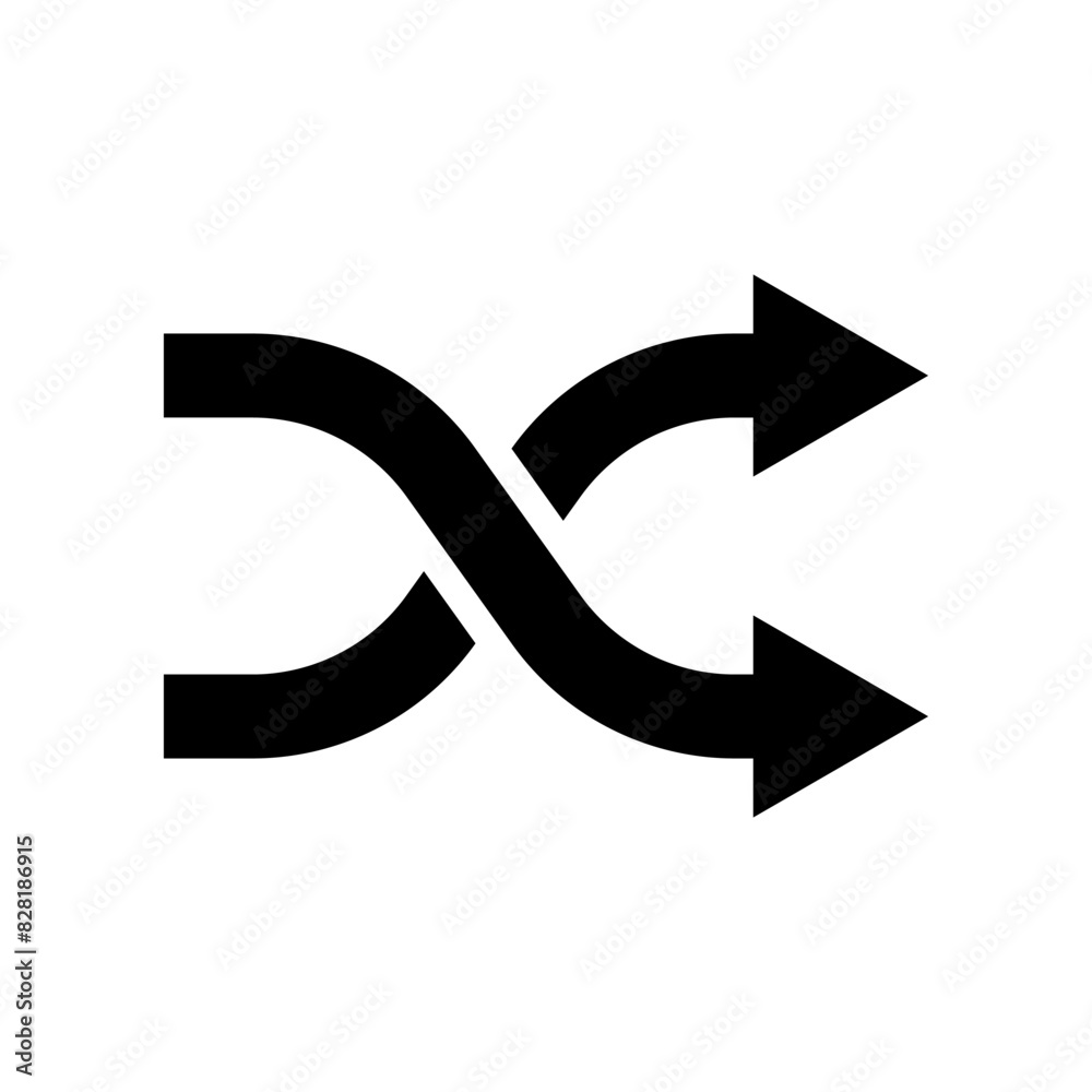 Shuffle icon isolated on white background. Shuffle icon isolated on white background.