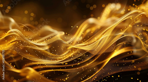 Golden hues in dynamic goldenrod smoke, shimmering for festive occasions.