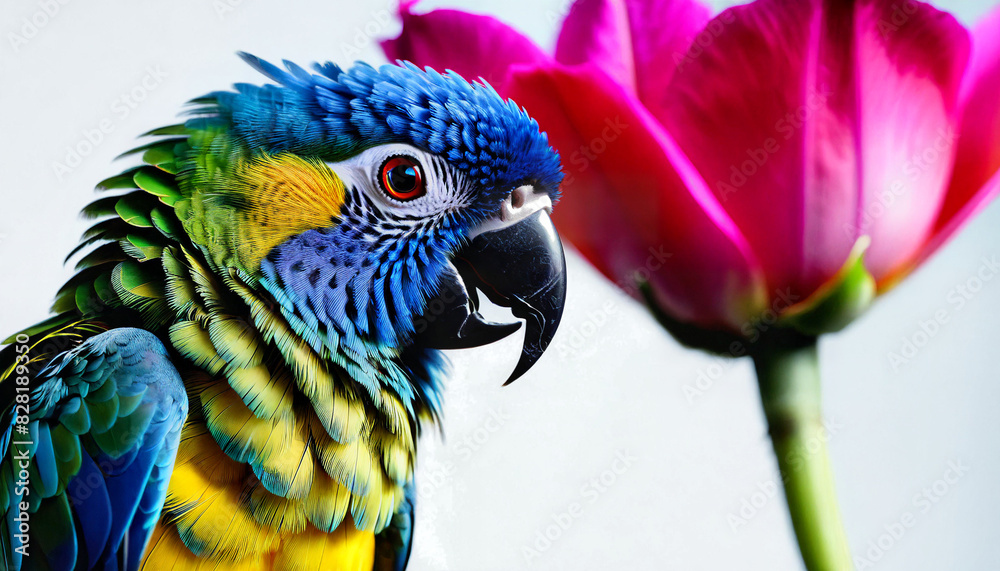 Obraz premium green parrot
