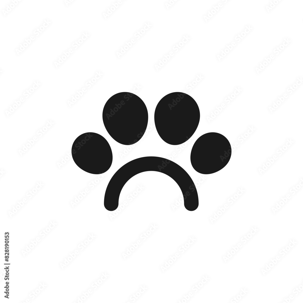 Foot print animal icon. Paw pet symbol icon vector Foot print animal icon. Paw pet symbol icon vector