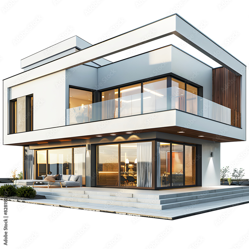 Family houses with beautiful porch american style,3d rendering of modern house,Mini house model,Luxury modern house isolated on white background,Real estate concept,illustration,80 Family houses with beautiful porch american style,3d rendering of modern house,Mini house model,Luxury modern house isolated on white background,Real estate concept,illustration,80