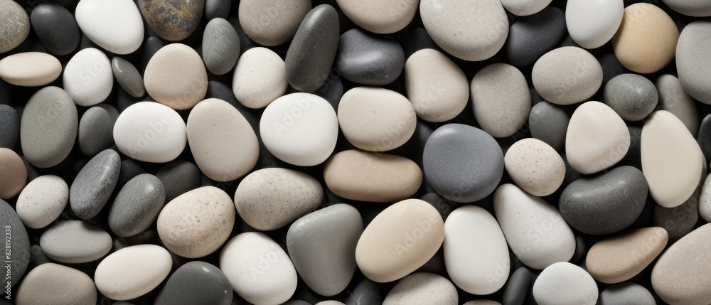aesthetically pleasing arrangement of smooth, multicolored pebbles. aesthetically pleasing arrangement of smooth, multicolored pebbles.