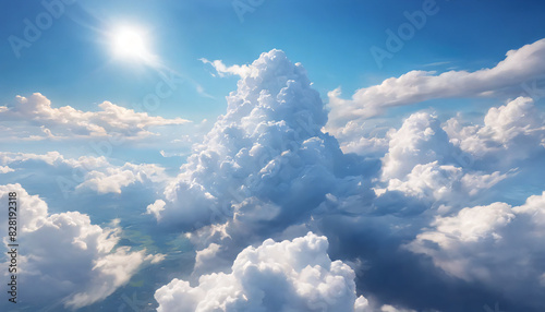 blue sky with clouds