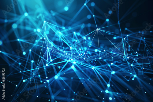 Fototapeta Naklejka Na Ścianę i Meble -  Arctic blue abstract vector demonstrates the complexity of interconnected digital systems.