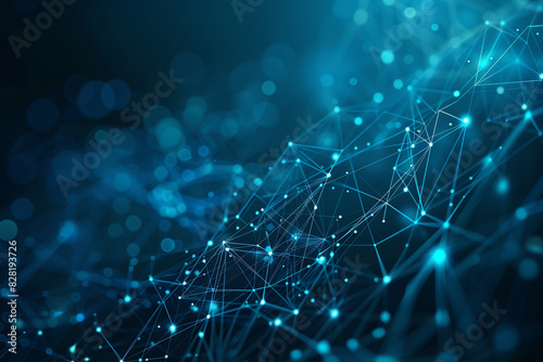 Cerulean blue abstract vector emphasizes the efficiency and connectivity of digital systems.