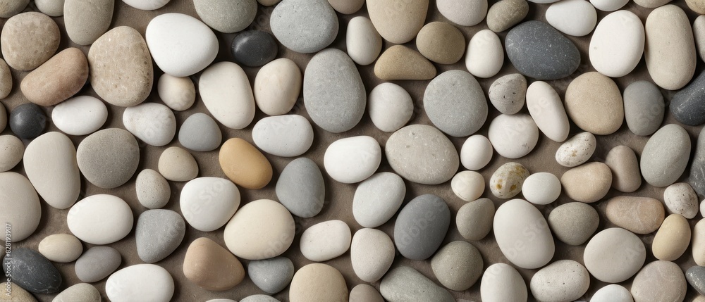 aesthetically pleasing arrangement of smooth, multicolored pebbles. aesthetically pleasing arrangement of smooth, multicolored pebbles.