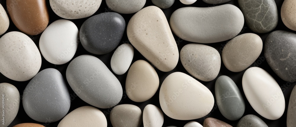 aesthetically pleasing arrangement of smooth, multicolored pebbles. aesthetically pleasing arrangement of smooth, multicolored pebbles.