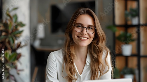 Confident Young Marketing Professional Smiling at Work