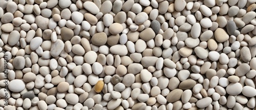 aesthetically pleasing arrangement of smooth, multicolored pebbles.