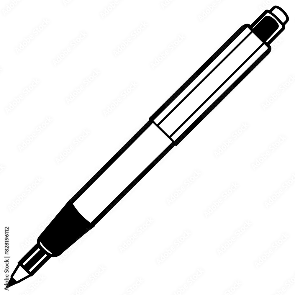 Pen vector art on a white background Pen vector art on a white background