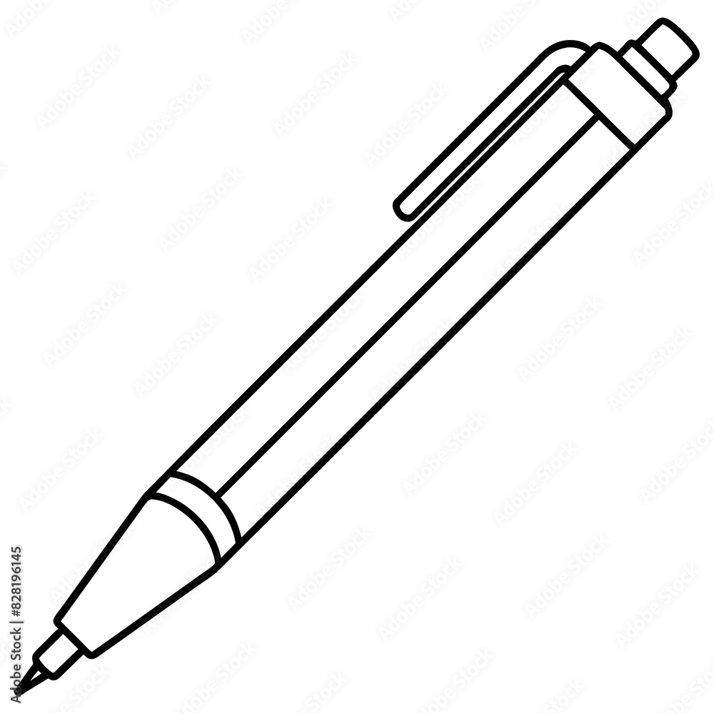 Pen vector art on a white background Pen vector art on a white background