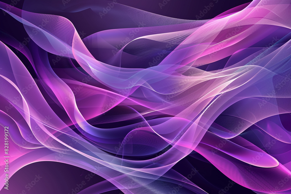 Dynamic shapes in bold violet add a strong and confident touch to the abstract. Dynamic shapes in bold violet add a strong and confident touch to the abstract.