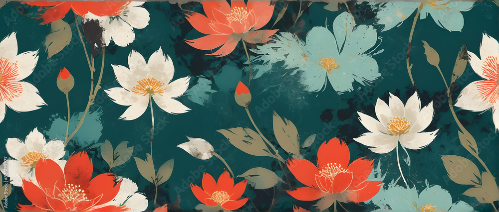 floral flower pattern background silhouette concept floral flower pattern background silhouette concept