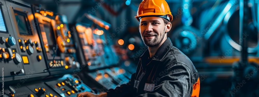 Young Machinery Operators Joyful Career Journey Mastering Controls and Embracing Industrial Technology Young Machinery Operators Joyful Career Journey Mastering Controls and Embracing Industrial Technology