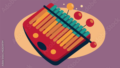The soothing tones of a kalimba otherwise known as a thumb piano invite participants to let go and fully surrender to the healing vibrations.. Vector illustration