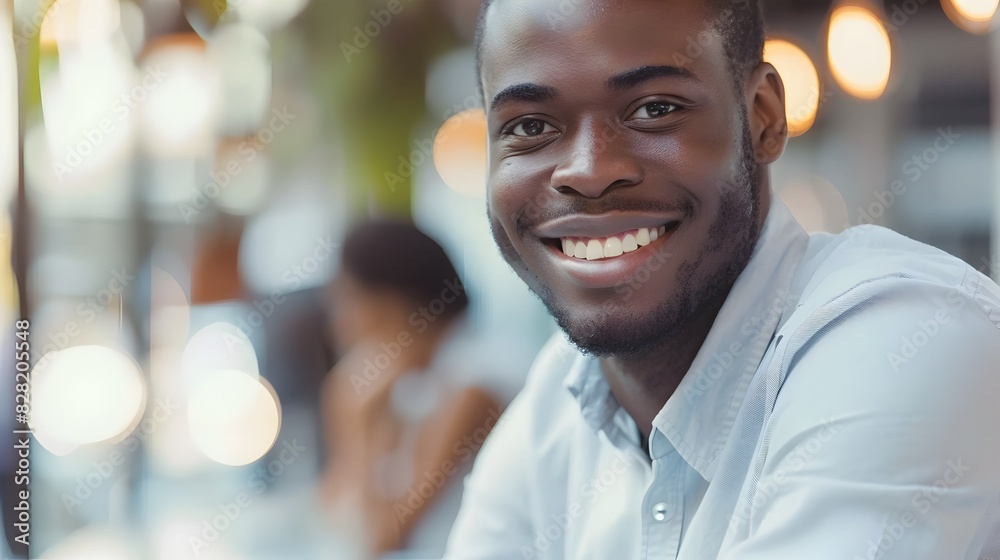 Confident Young African Professional Leading Successful Team in Office Confident Young African Professional Leading Successful Team in Office