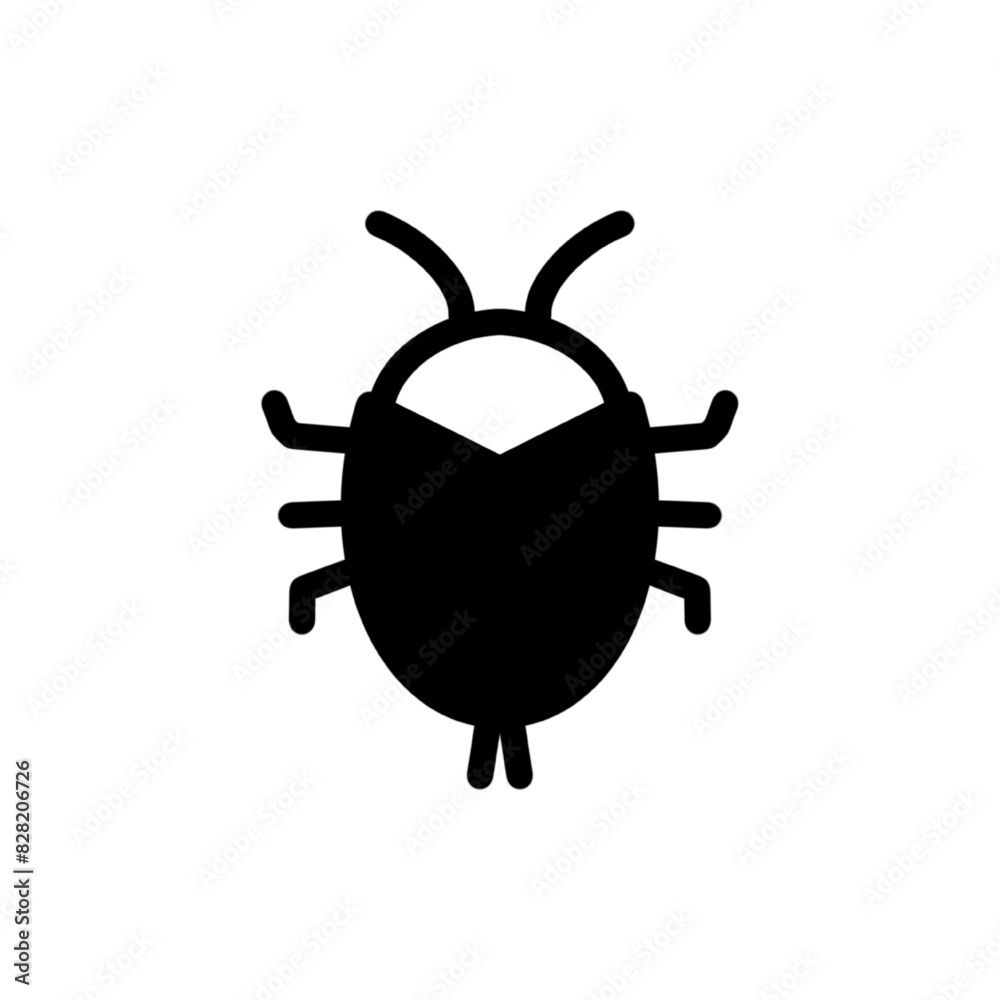 bug icon symbol sign vector, isolated on white bug icon symbol sign vector, isolated on white