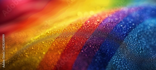 Colorful rainbow glitter sand background. LGBT pride gender equality wallpaper. Generative AI technology.	

