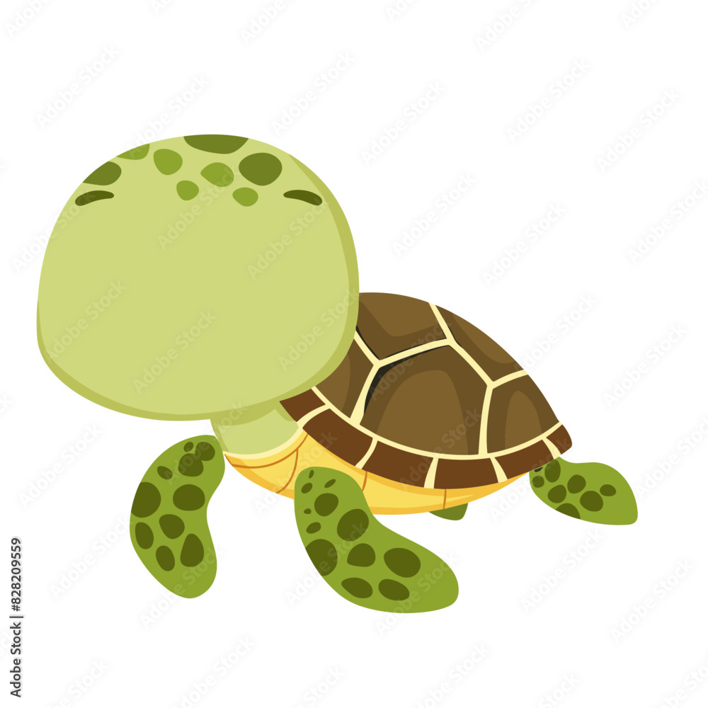 Obraz premium digital illustration of a sea turtle