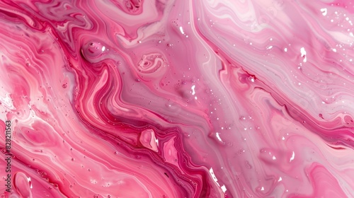 pink fluid art marbling paint textured background