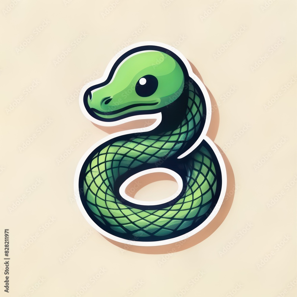 Fototapeta premium snake icon or logo cartoon