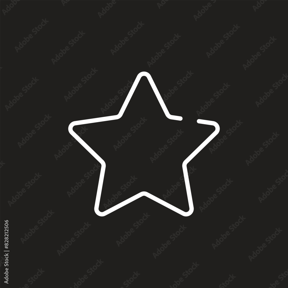 Star or favorite flat icon for apps and websites