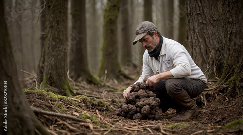 black winter truffle to the gourmet kitchen. Highlight the truffle's unique texture © Kraiwit