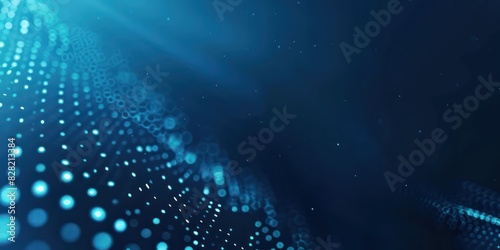 blue background wallpaper with tiny small dot, dark navy and light cyan, realistic depiction of light, contrasting lights and darks, abstract minimalism 