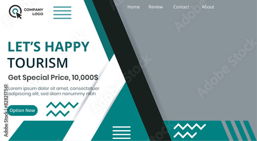 Tourism travel flyer poster editable minimal square promotion post or banner for travel agency