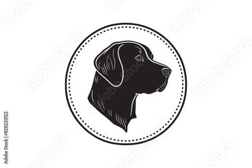 Front view of dogs group standing or sitting of different breeds vector silhouette collection