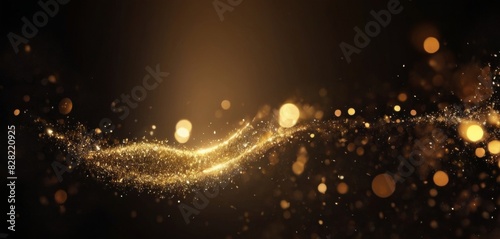 Luxurious gold background with shiny gold glittering illustrations. Premium background illustration design.