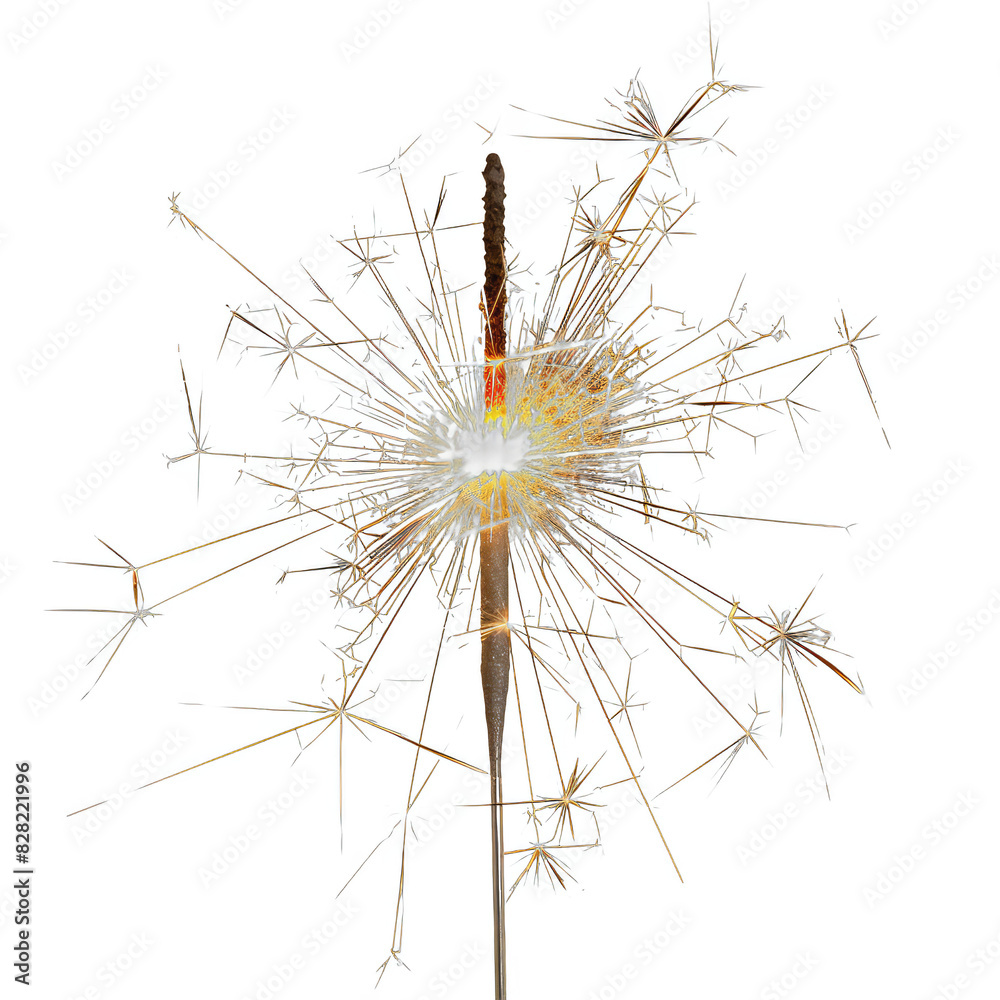 A sparkler is lit and the fire is spreading A sparkler is lit and the fire is spreading