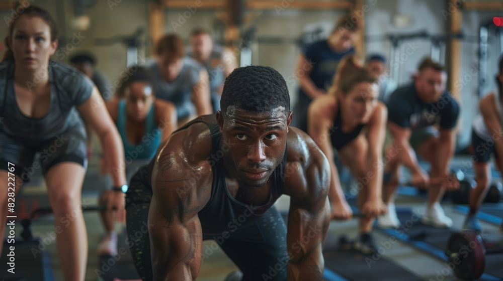 Embracing Diversity: Energetic Multiethnic Athletes Training Together in Gym, Inclusive Fitness Community. Embracing Diversity: Energetic Multiethnic Athletes Training Together in Gym, Inclusive Fitness Community.