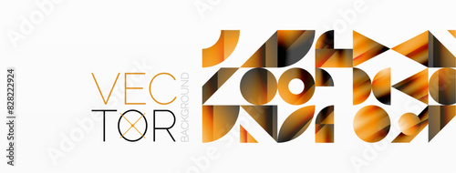 Amalgamation of geometric forms on minimalist abstract canvas, providing versatility and visual allure for digital designs, presentations, website banners, social media posts