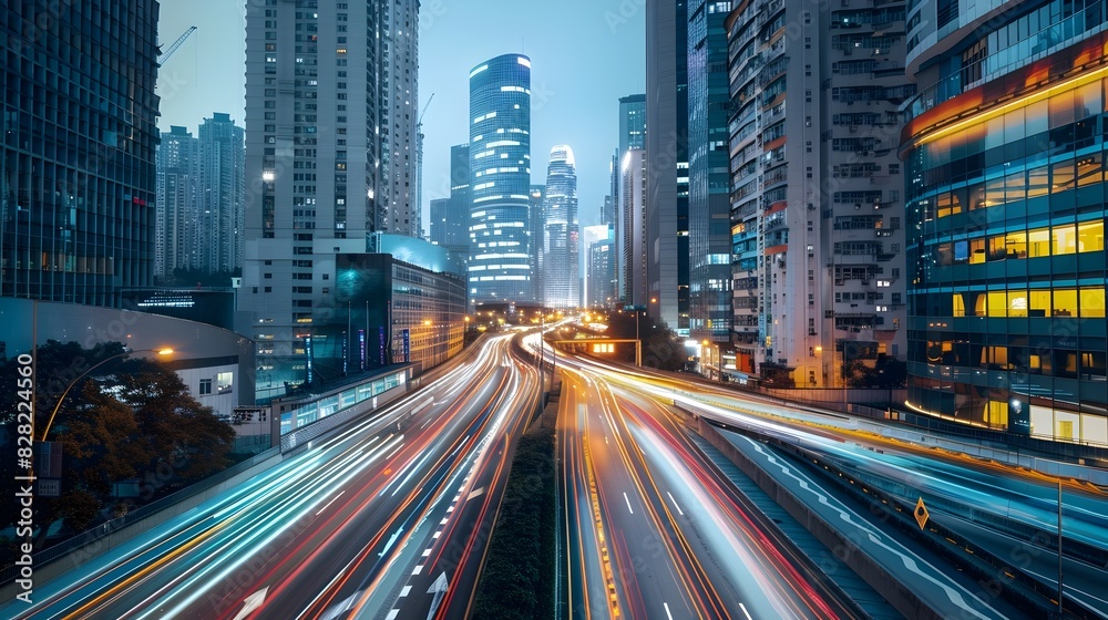 Futuristic Metropolis at Night Showcasing Technological Advancements and Urban Infrastructure Futuristic Metropolis at Night Showcasing Technological Advancements and Urban Infrastructure