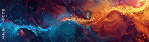 A mesmerizing backdrop of swirling shapes and vibrant colors, inspired by the digital world photo
