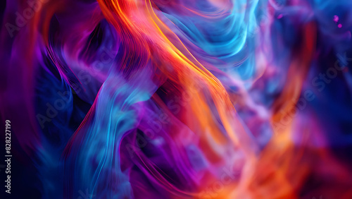Colorful Smokes in Dark Background Wallpeper