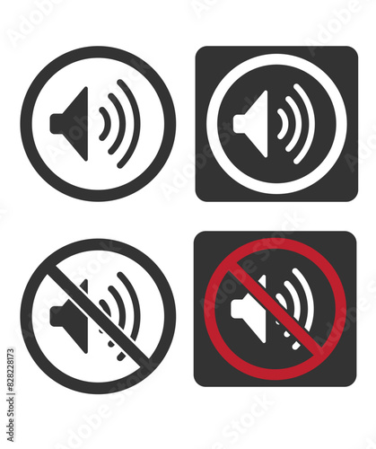 Mute icon. stock illustration, very easy to make edits
